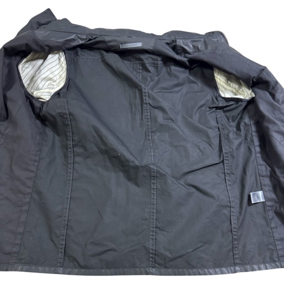 John Varvatos Star USA Dual-Placket Waxed Cotton Jacket Men's Moto EU 52 USA 42‎ - Picture 5 of 12